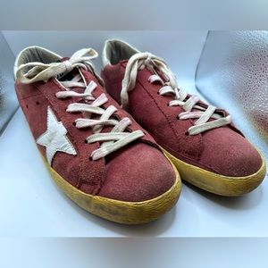 Burgundy Golden Goose Shoes - Size 9